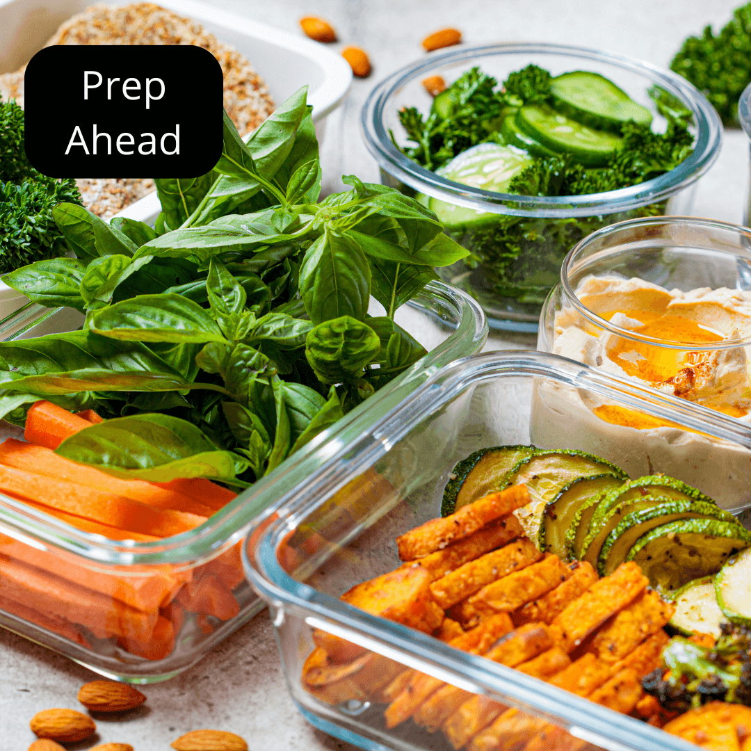 Healthy eating means prepping ahead so meals can be quick and convenient to assemble for busy people.