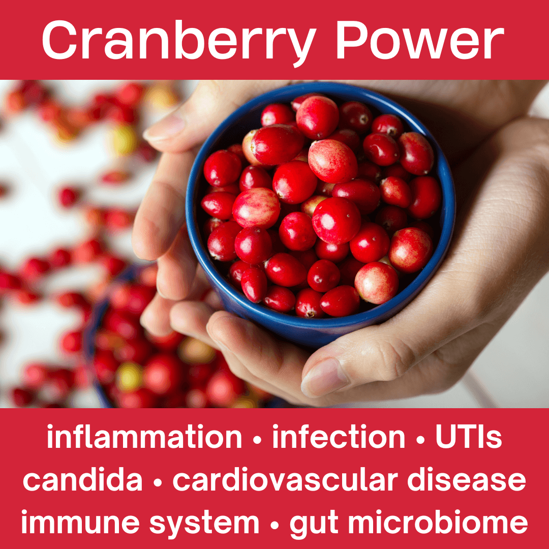 Cranberries For UTIs, Inflammation, Infections, Candida, Cardiovascular Disease, and Gut microbiome.